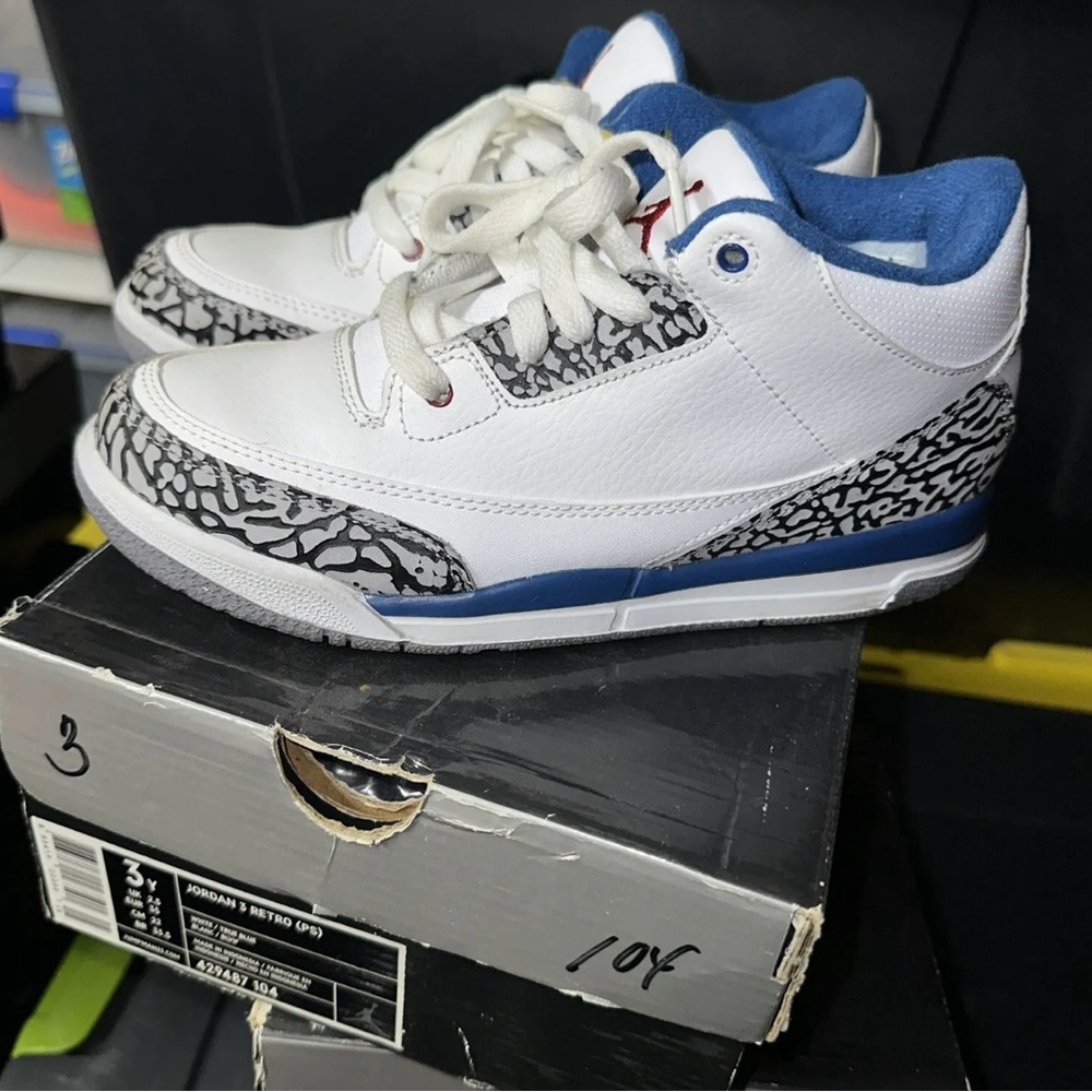 Jordan Retro 3 Ps  Sz 3 True Blue